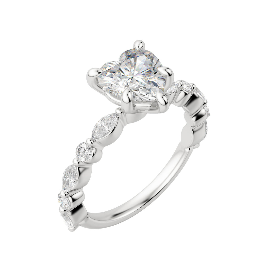 GAIA HEART CUT MOISSANITE ENGAGEMENT RING