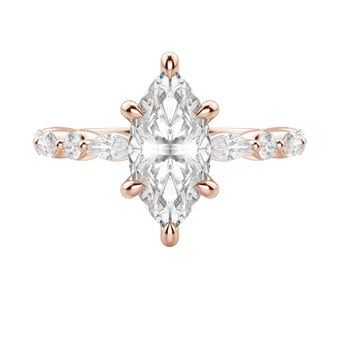 GAIA MARQUISE CUT MOISSANITE ENGAGEMENT RING