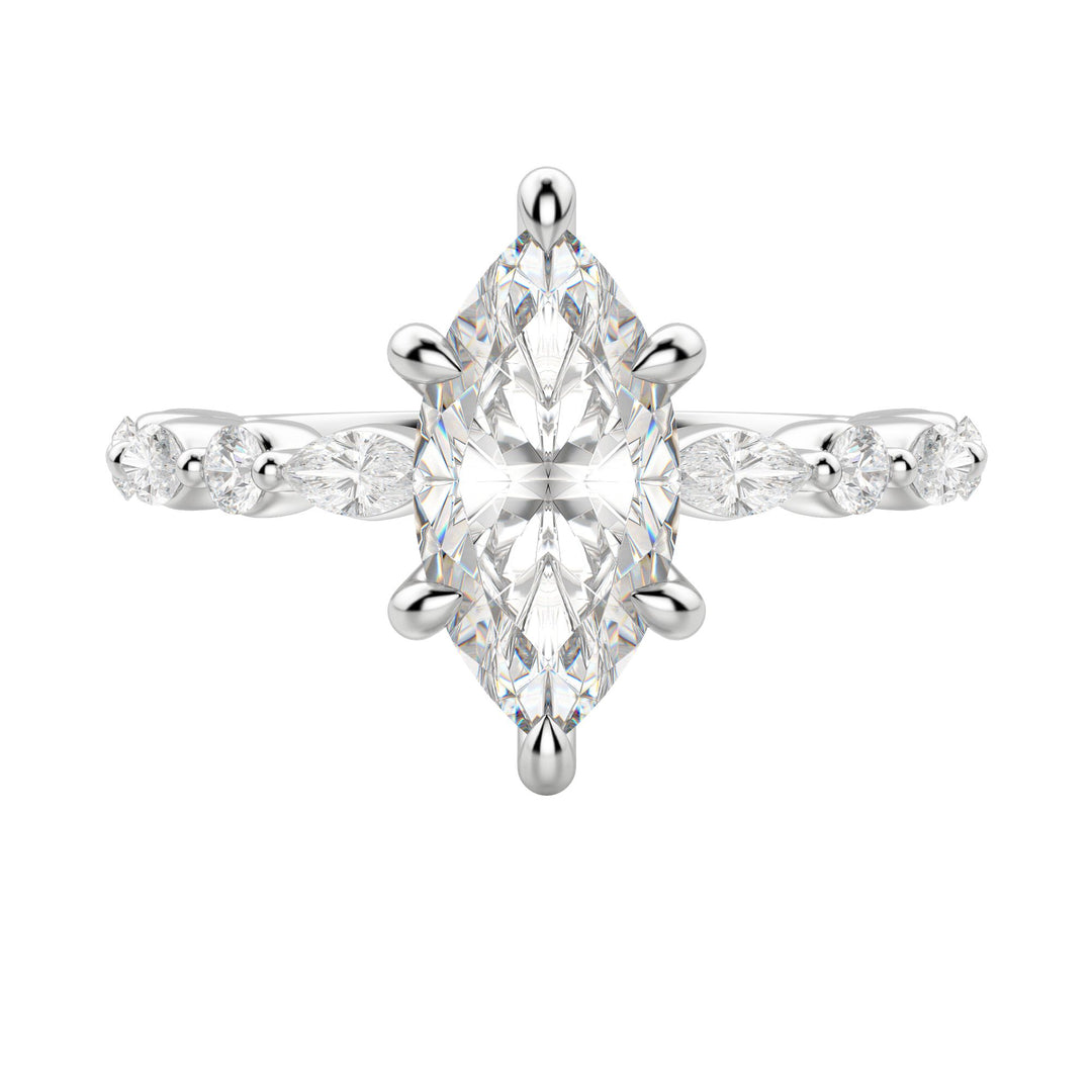 GAIA MARQUISE CUT MOISSANITE ENGAGEMENT RING