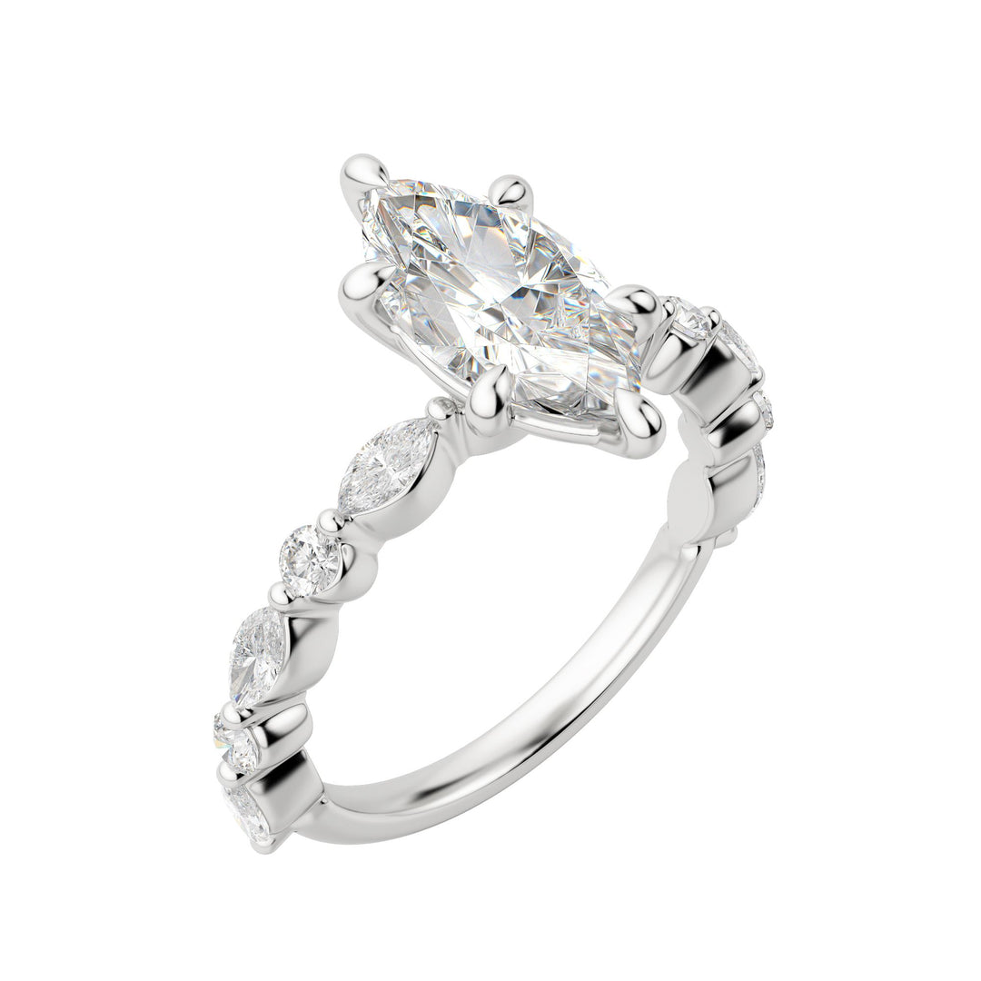 GAIA MARQUISE CUT MOISSANITE ENGAGEMENT RING