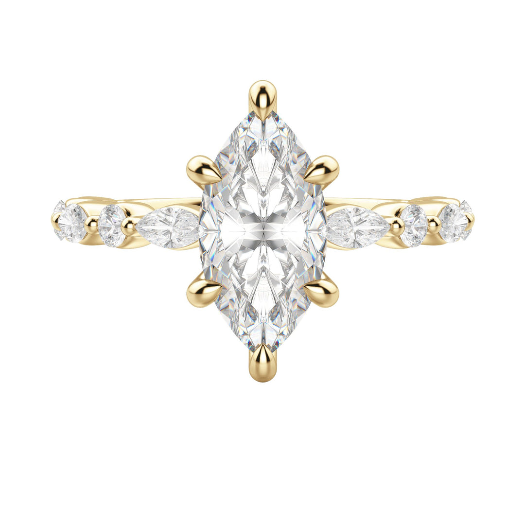 GAIA MARQUISE CUT MOISSANITE ENGAGEMENT RING