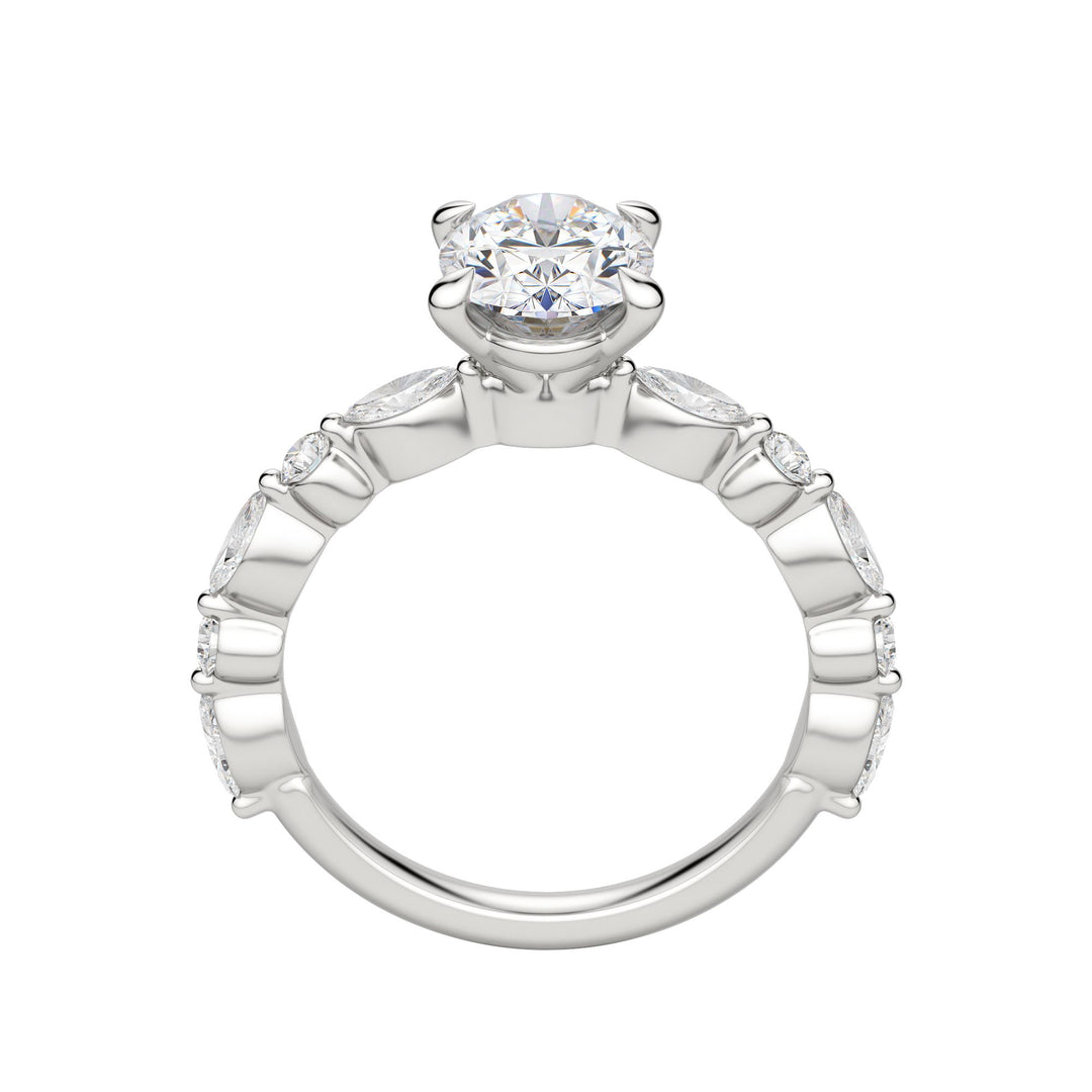 GAIA OVAL CUT MOISSANITE ENGAGEMENT RING