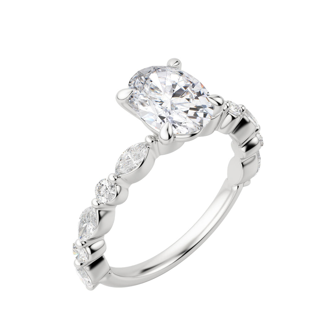 GAIA OVAL CUT MOISSANITE ENGAGEMENT RING