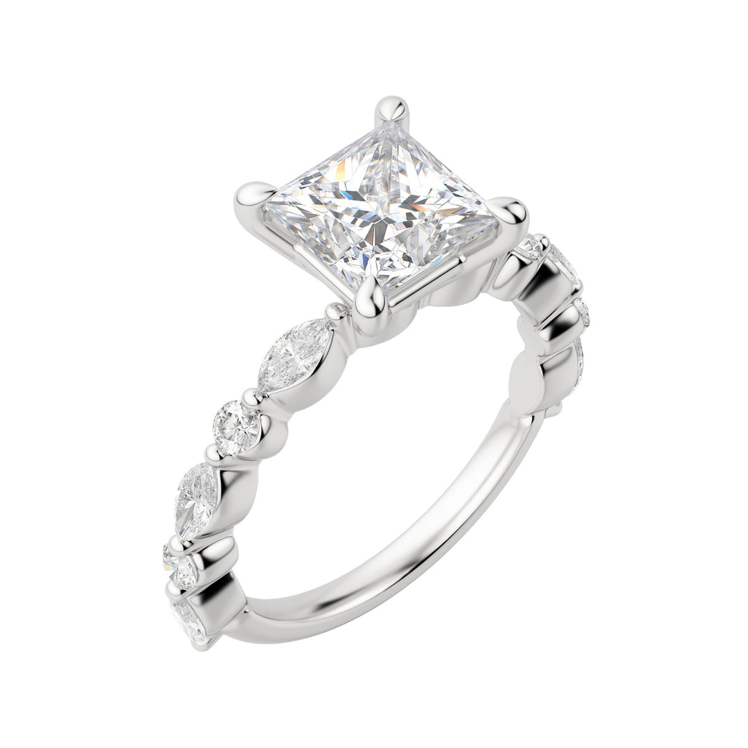 GAIA PRINCESS CUT MOISSANITE ENGAGEMENT RING