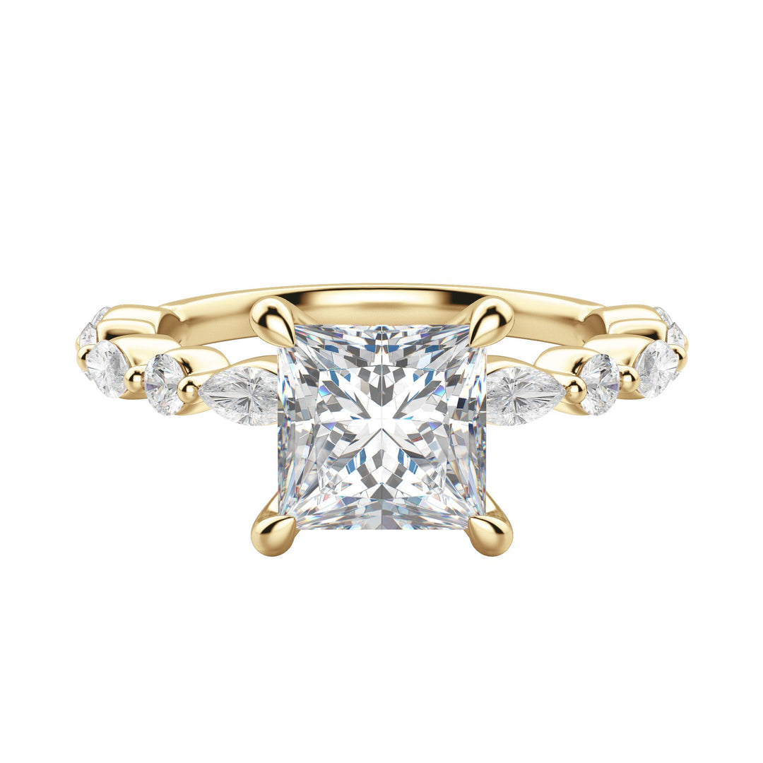 GAIA PRINCESS CUT MOISSANITE ENGAGEMENT RING