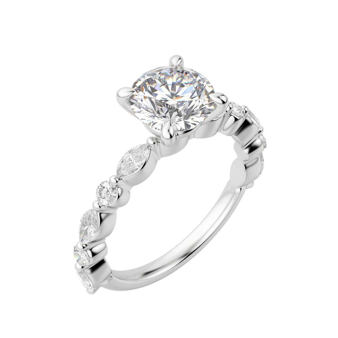 GAIA ROUND CUT MOISSANITE ENGAGEMENT RING