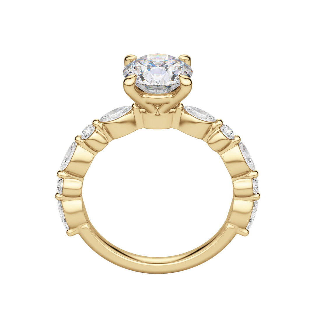 GAIA ROUND CUT MOISSANITE ENGAGEMENT RING