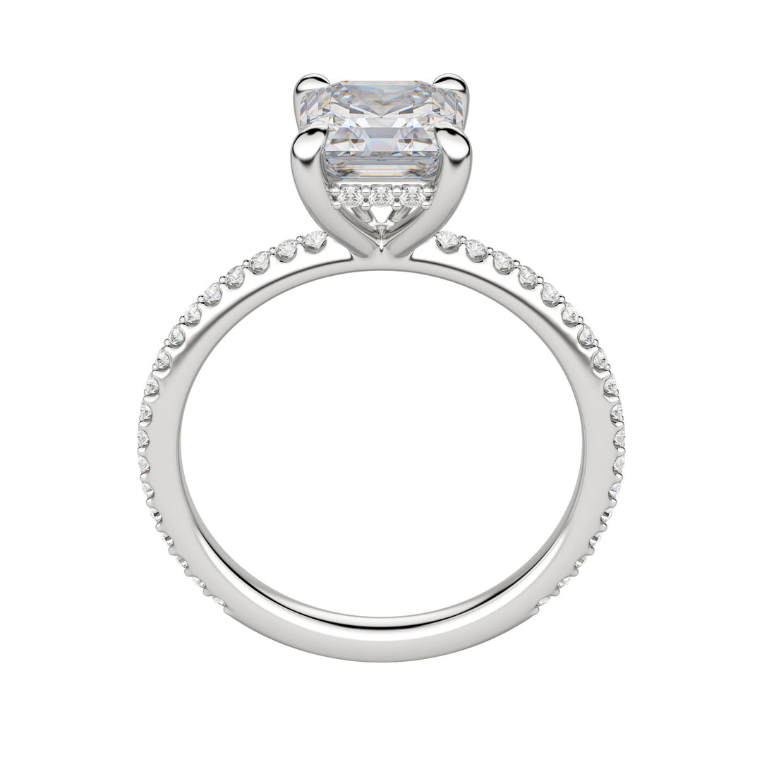 HERA ACCENTED ASSCHER CUT MOISSANITE ENGAGEMENT RING