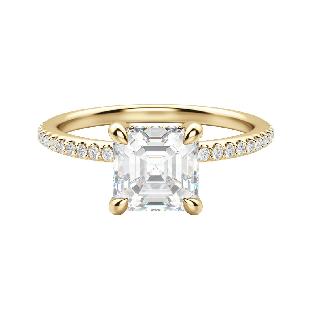 HERA ACCENTED ASSCHER CUT MOISSANITE ENGAGEMENT RING