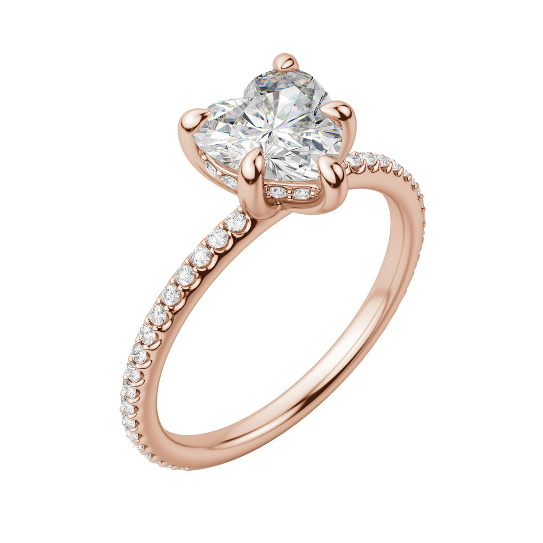 HERA ACCENTED HEART CUT MOISSANITE ENGAGEMENT RING