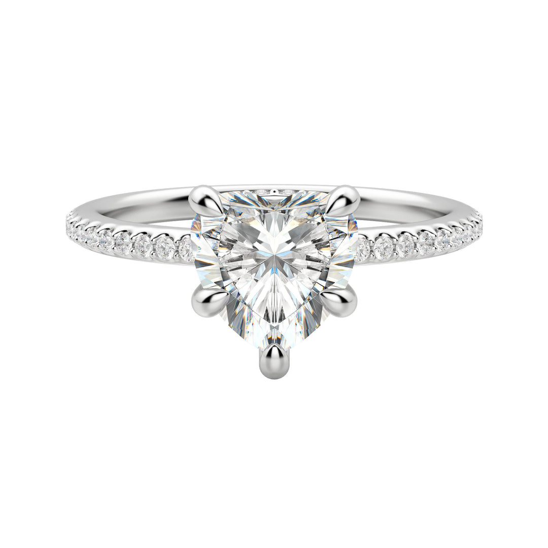 HERA ACCENTED HEART CUT MOISSANITE ENGAGEMENT RING