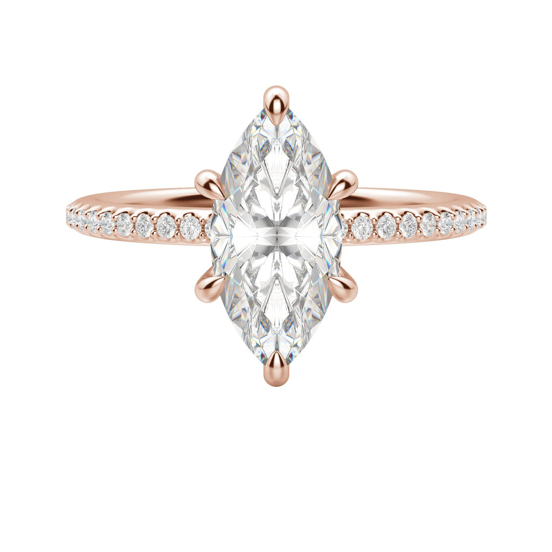 HERA ACCENTED MARQUISE CUT MOISSANITE ENGAGEMENT RING