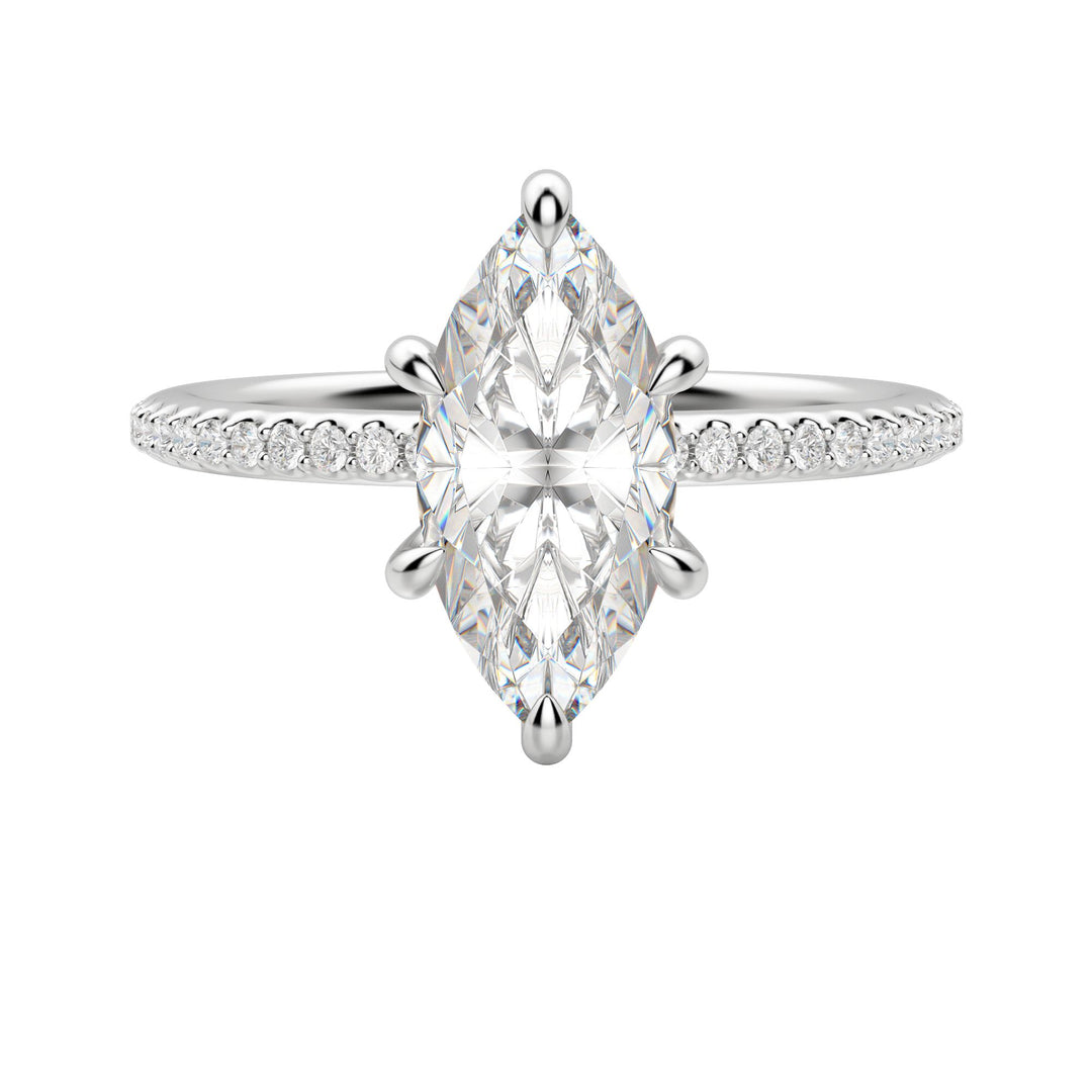 HERA ACCENTED MARQUISE CUT MOISSANITE ENGAGEMENT RING