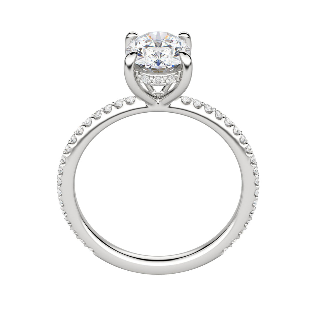 HERA ACCENTED OVAL CUT MOISSANITE ENGAGEMENT RING