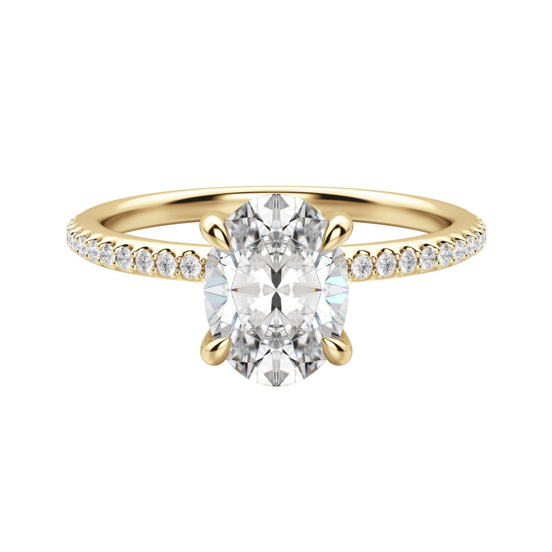 HERA ACCENTED OVAL CUT MOISSANITE ENGAGEMENT RING