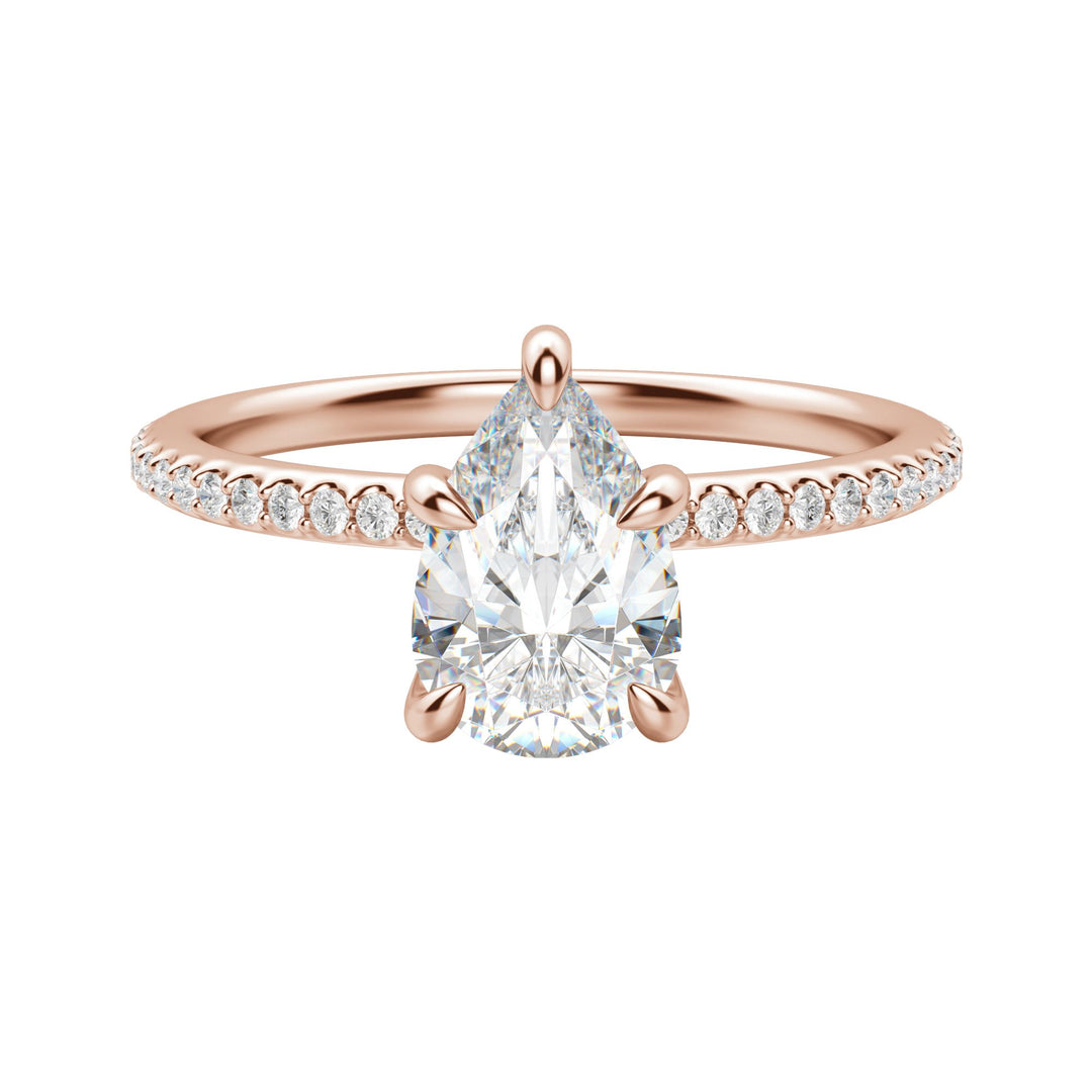 HERA ACCENTED PEAR CUT MOISSANITE ENGAGEMENT RING