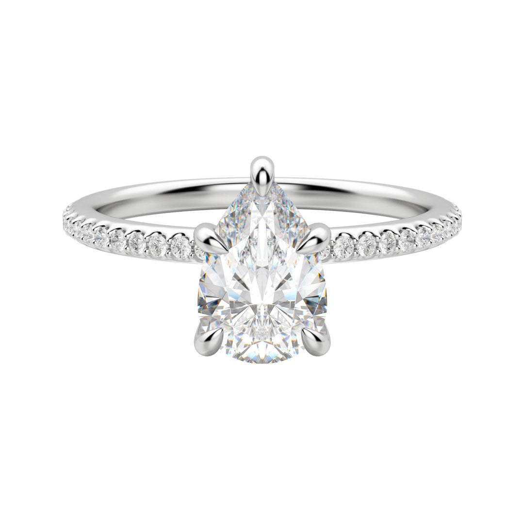 HERA ACCENTED PEAR CUT MOISSANITE ENGAGEMENT RING