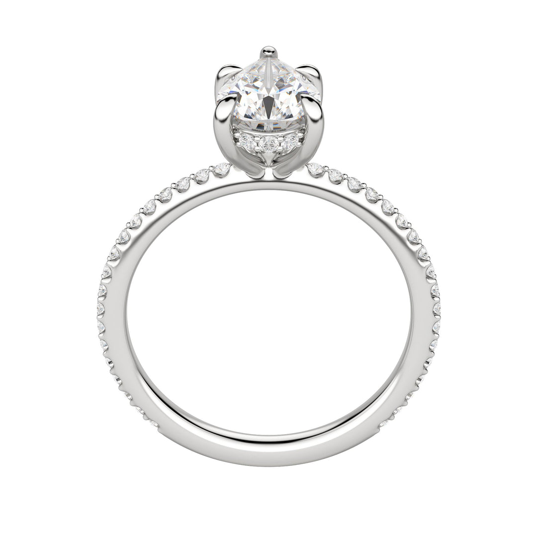 HERA ACCENTED PEAR CUT MOISSANITE ENGAGEMENT RING