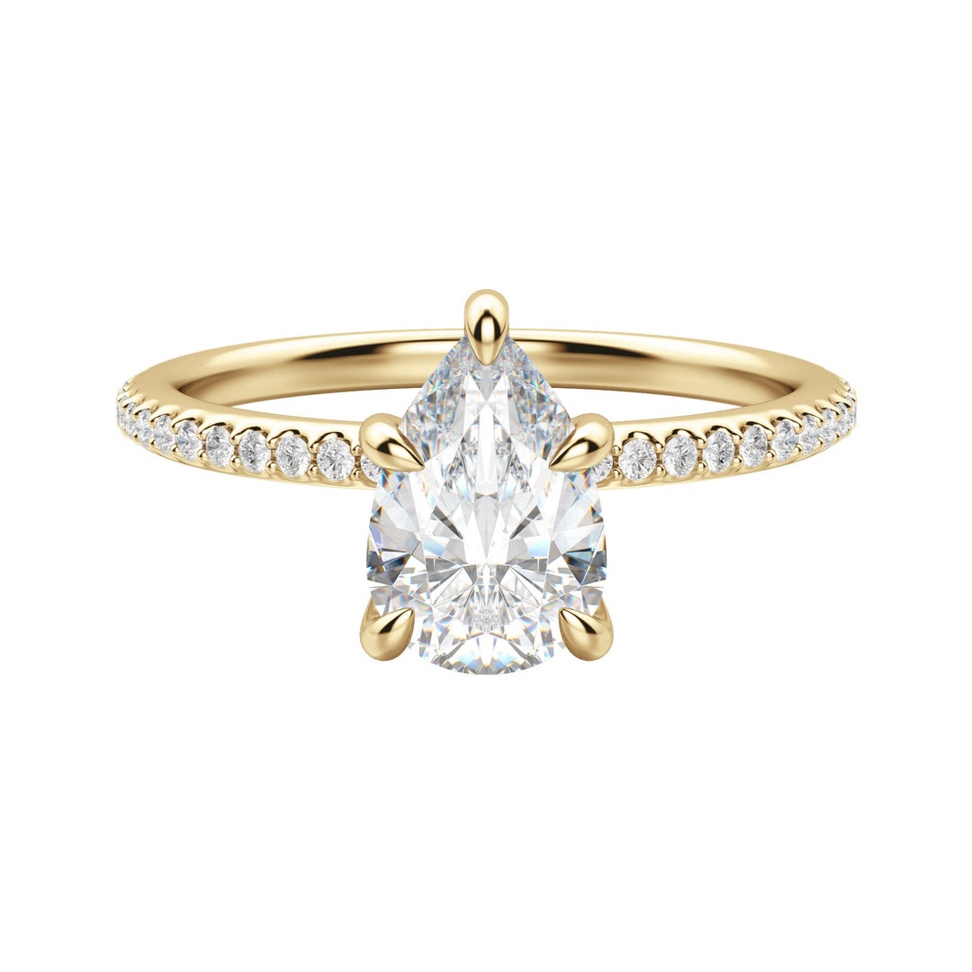 HERA ACCENTED PEAR CUT MOISSANITE ENGAGEMENT RING