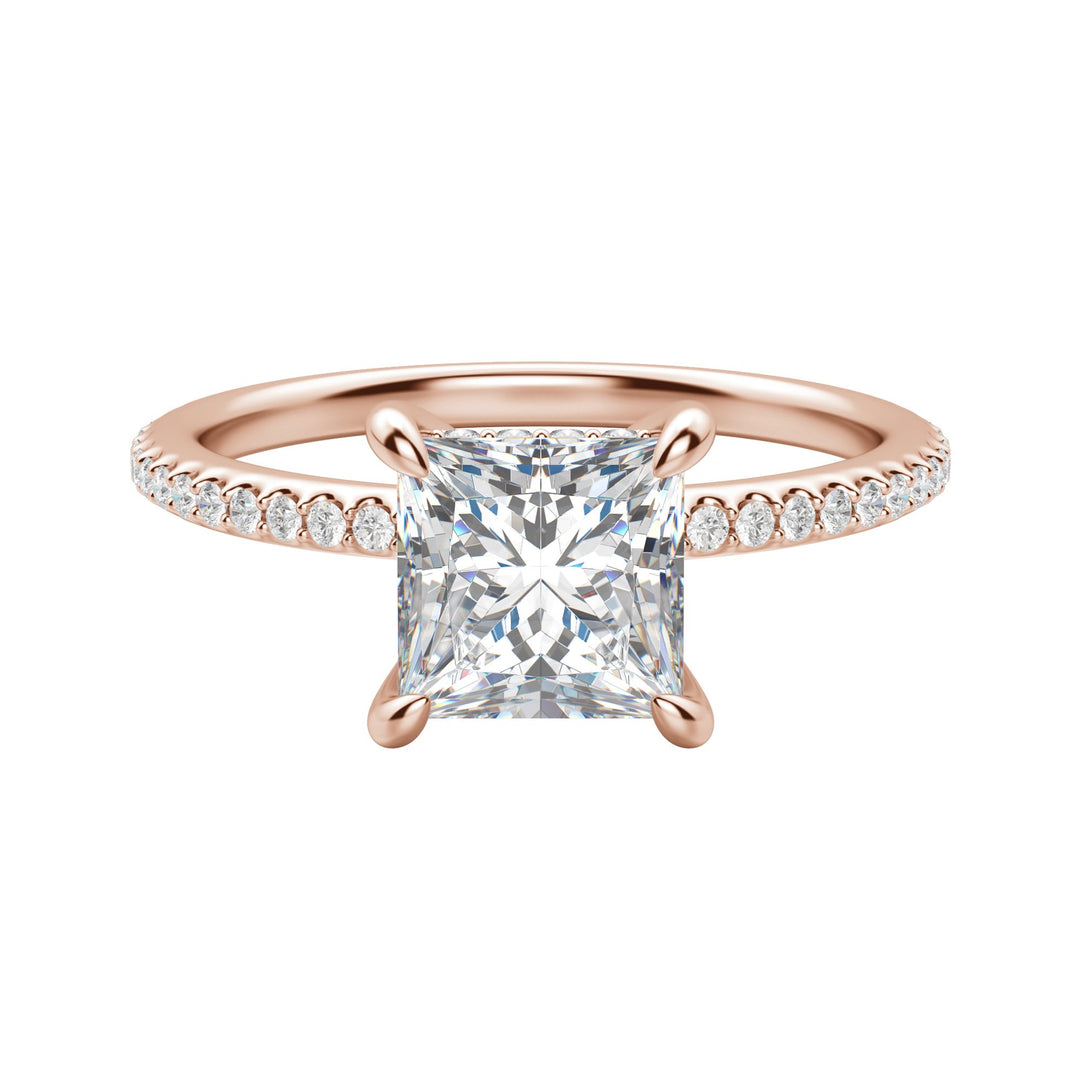 HERA ACCENTED PRINCESS CUT MOISSANITE ENGAGEMENT RING