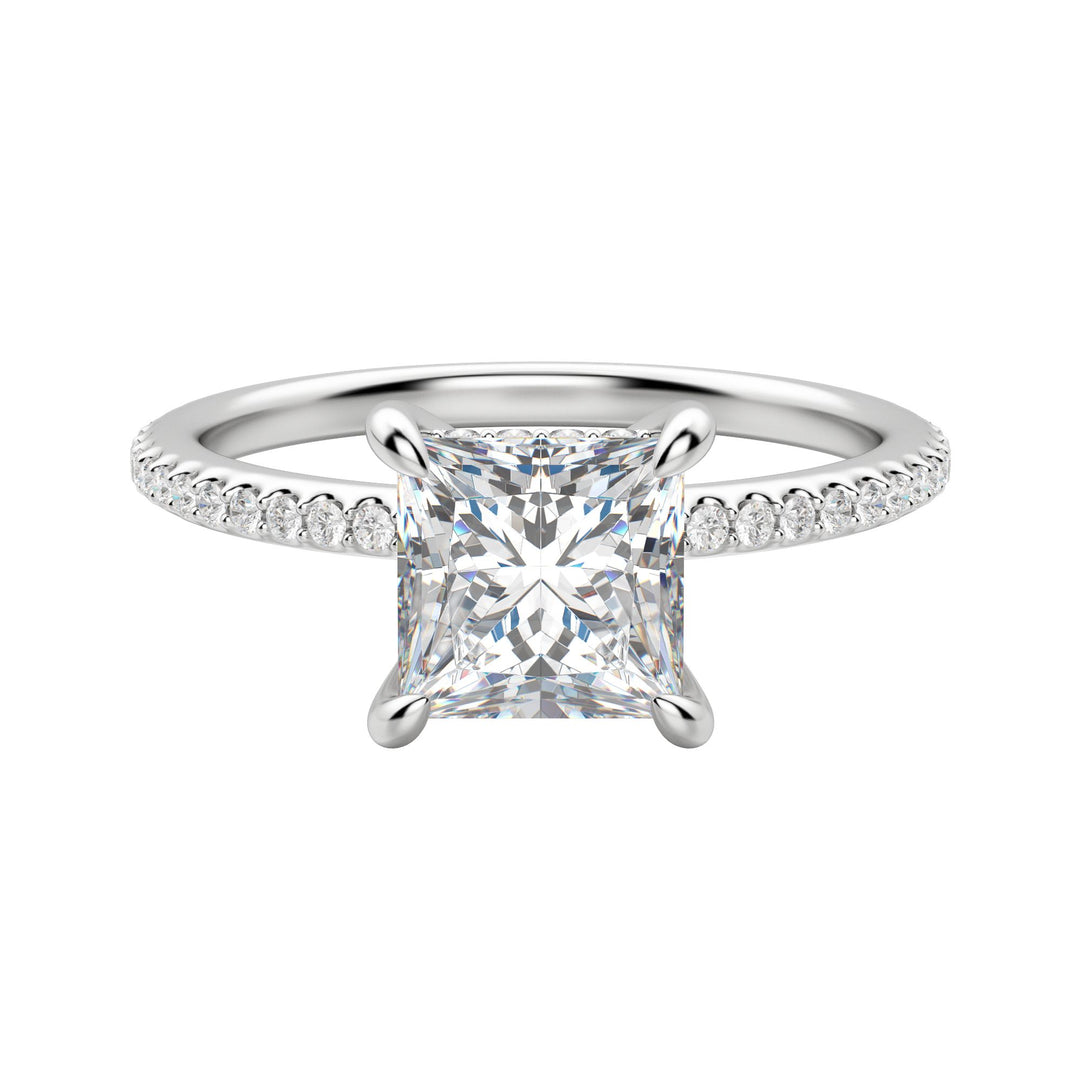 HERA ACCENTED PRINCESS CUT MOISSANITE ENGAGEMENT RING