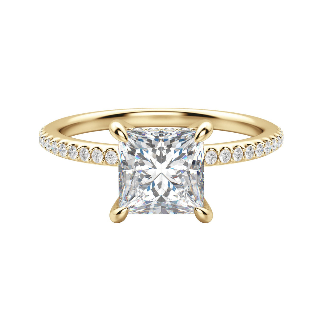 HERA ACCENTED PRINCESS CUT MOISSANITE ENGAGEMENT RING