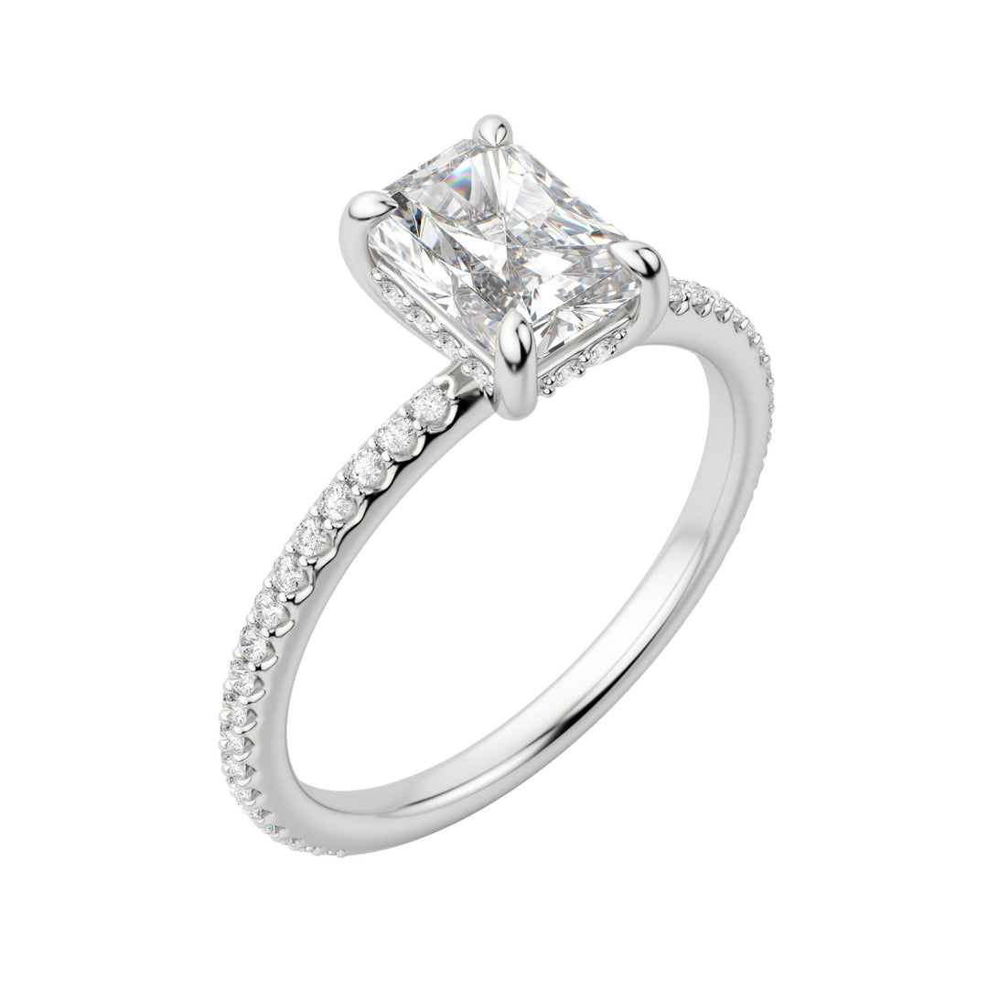 HERA ACCENTED RADIANT CUT MOISSANITE ENGAGEMENT RING