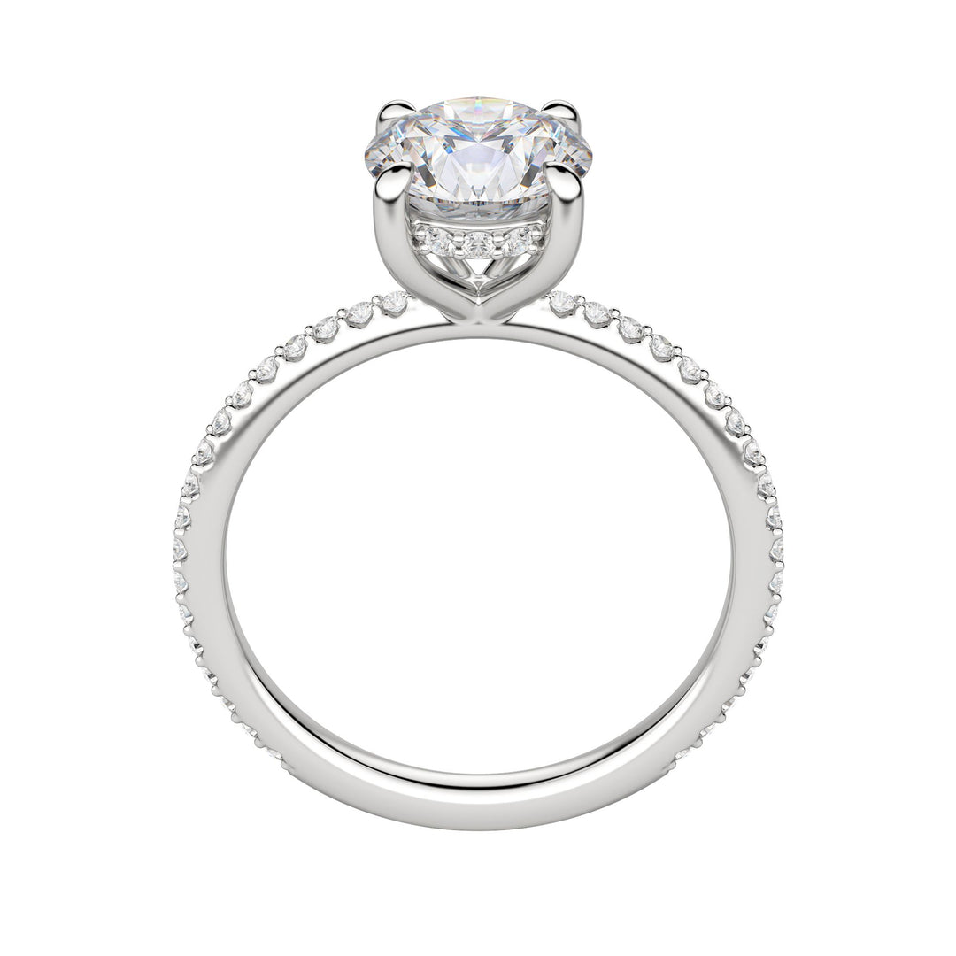 HERA ACCENTED ROUND CUT MOISSANITE ENGAGEMENT RING