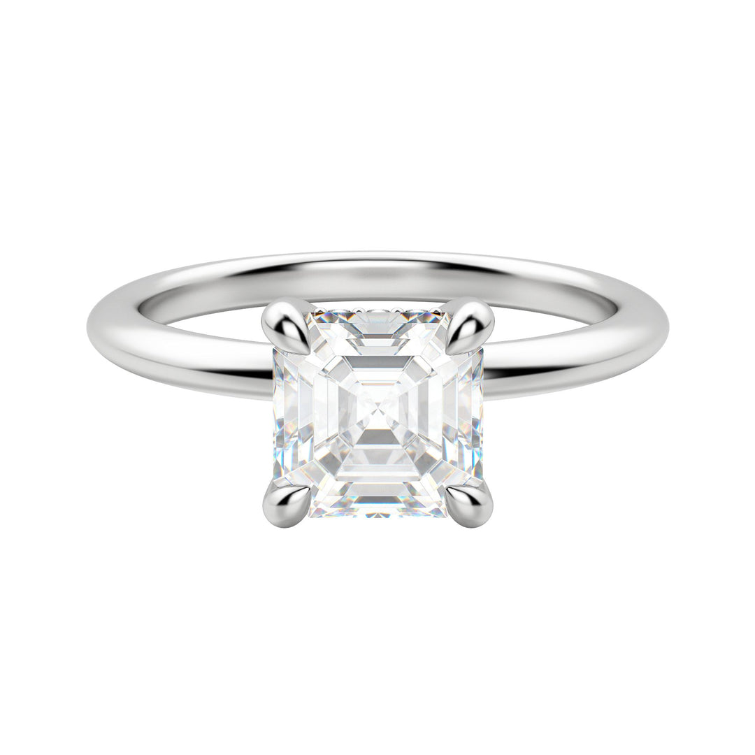 HERA CLASSIC ASSCHER CUT MOISSANITE ENGAGEMENT RING