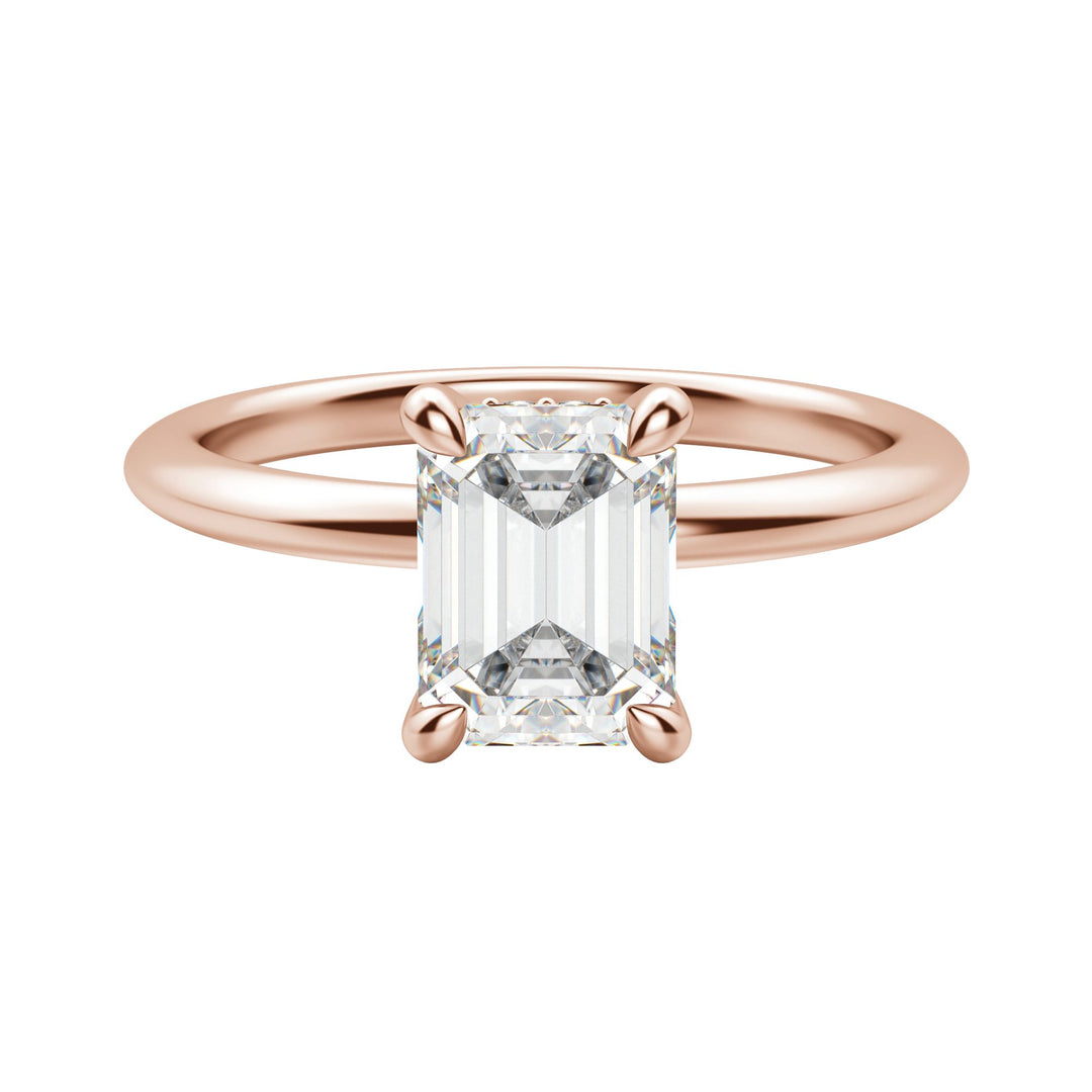 HERA CLASSIC EMERALD CUT MOISSANITE ENGAGEMENT RING