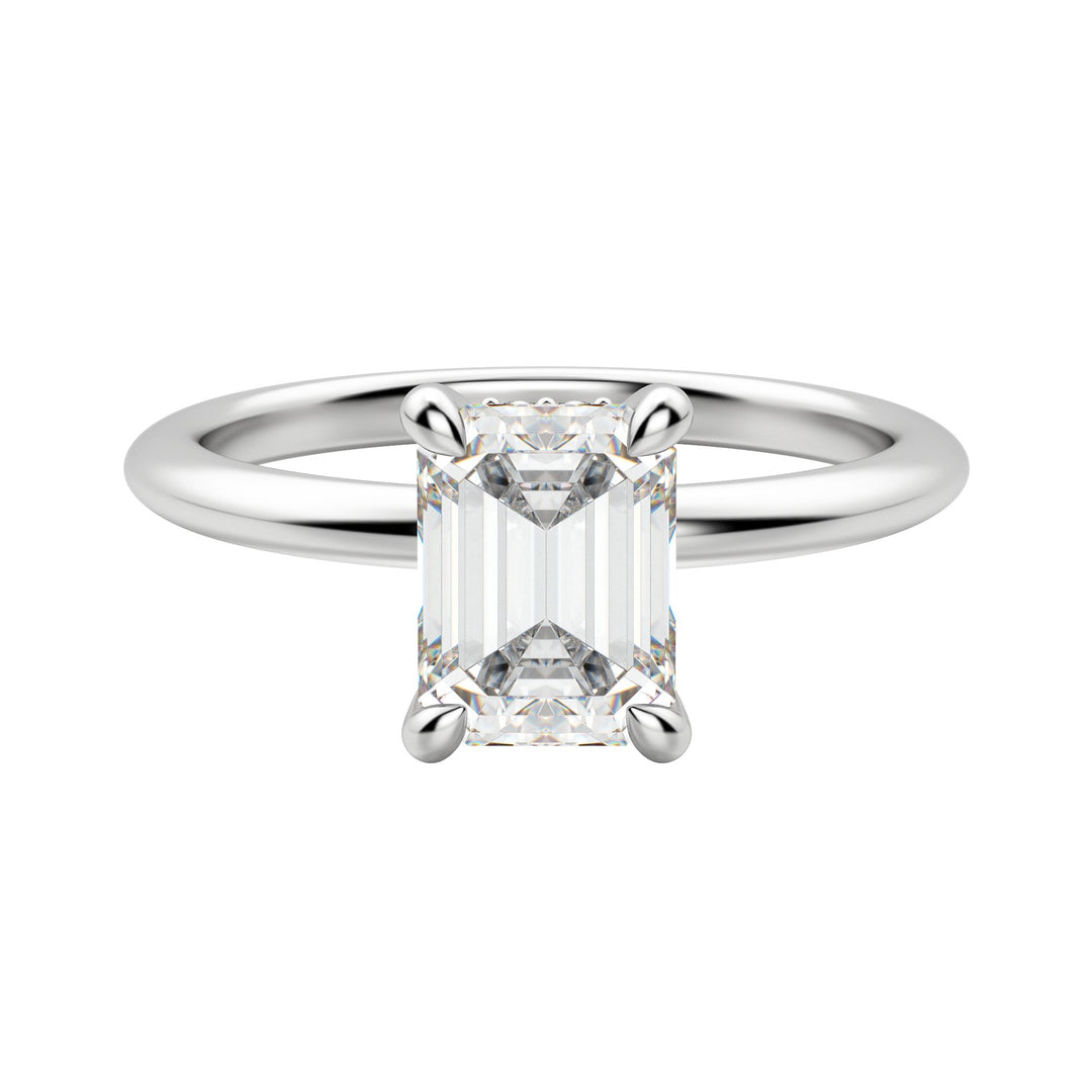 HERA CLASSIC EMERALD CUT MOISSANITE ENGAGEMENT RING