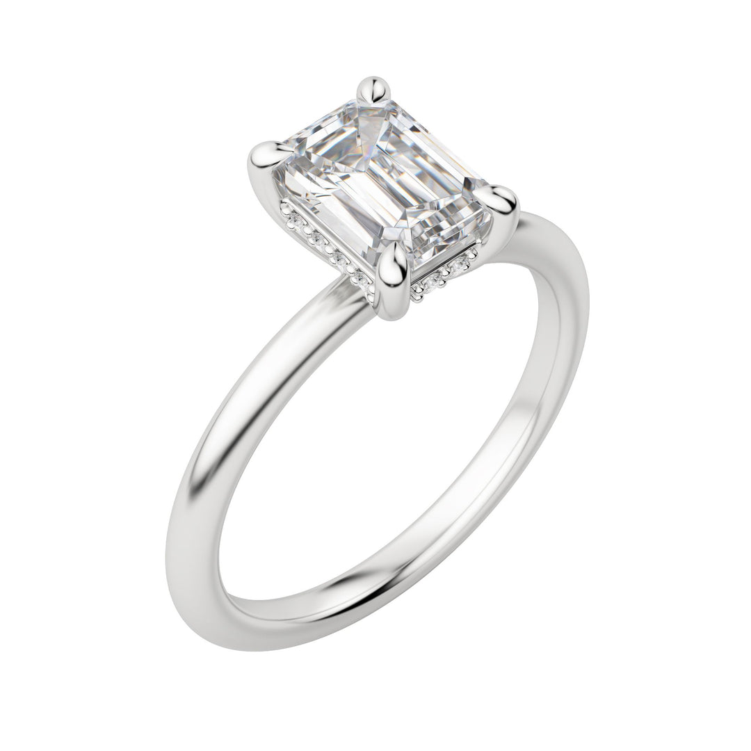 HERA CLASSIC EMERALD CUT MOISSANITE ENGAGEMENT RING