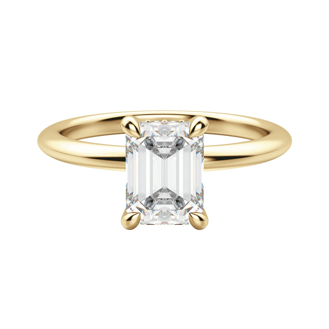 HERA CLASSIC EMERALD CUT MOISSANITE ENGAGEMENT RING