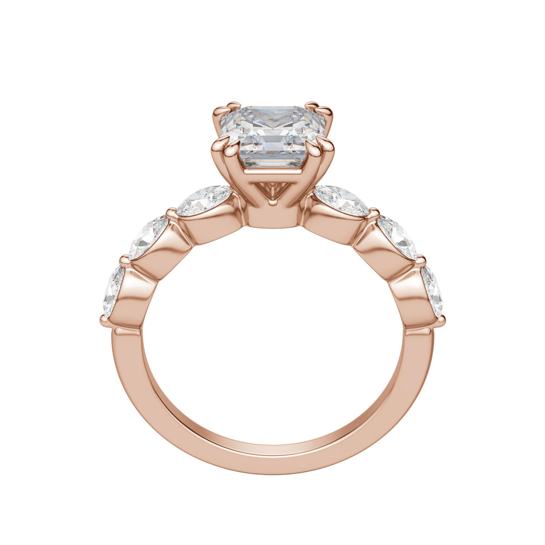 JUNO ASSCHER CUT MOISSANITE ENGAGEMENT RING