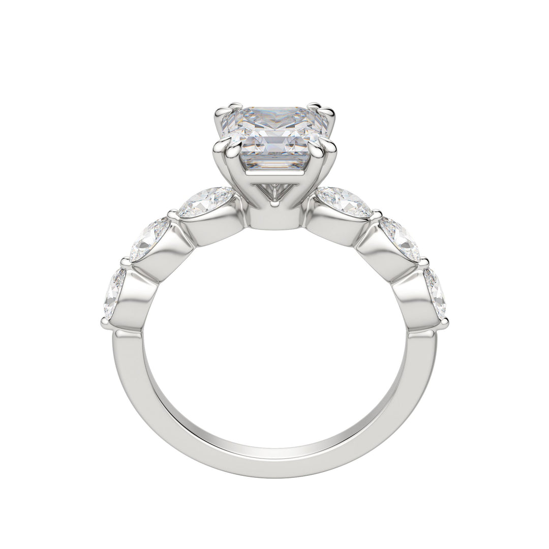 JUNO ASSCHER CUT MOISSANITE ENGAGEMENT RING