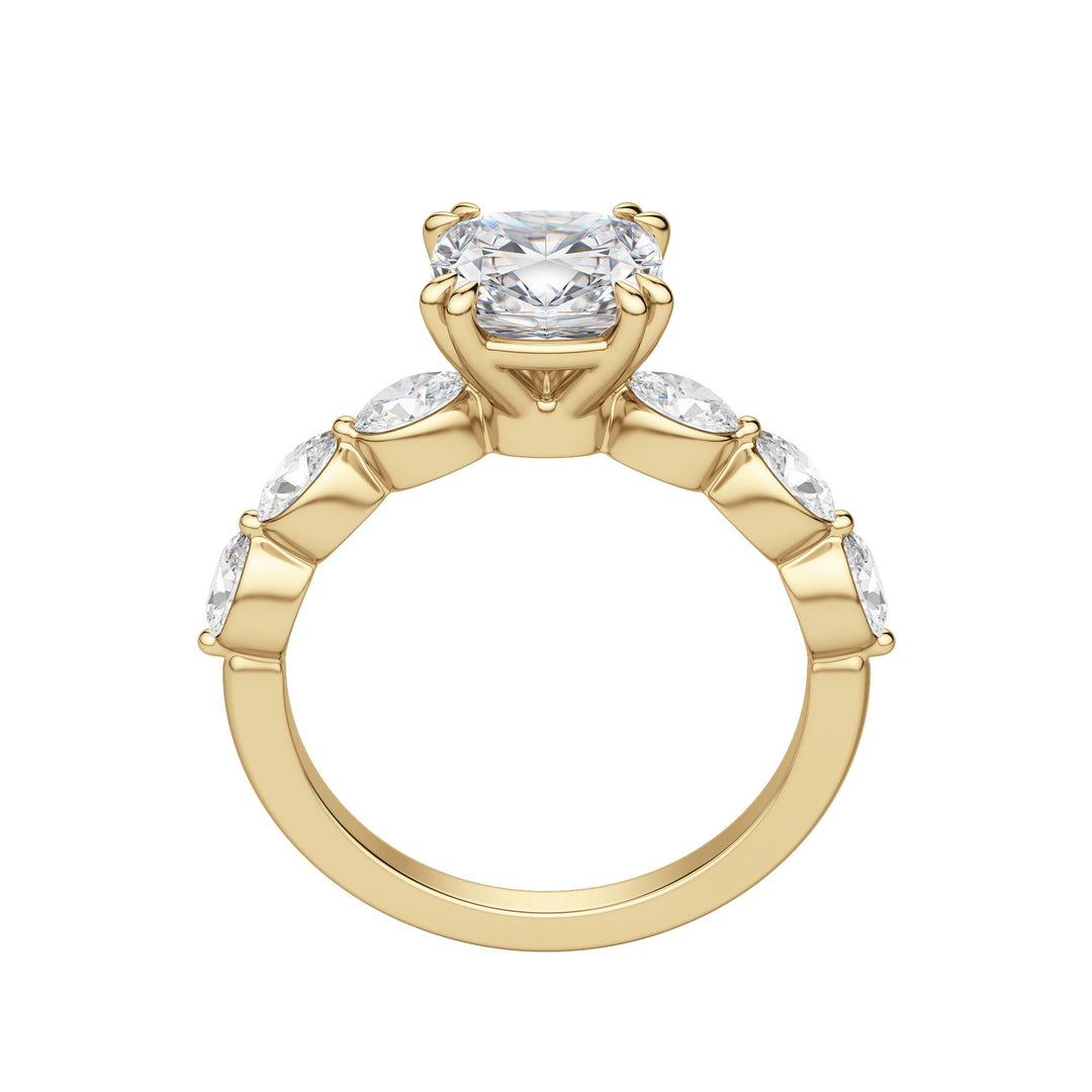 JUNO CUSHION CUT MOISSANITE ENGAGEMENT RING