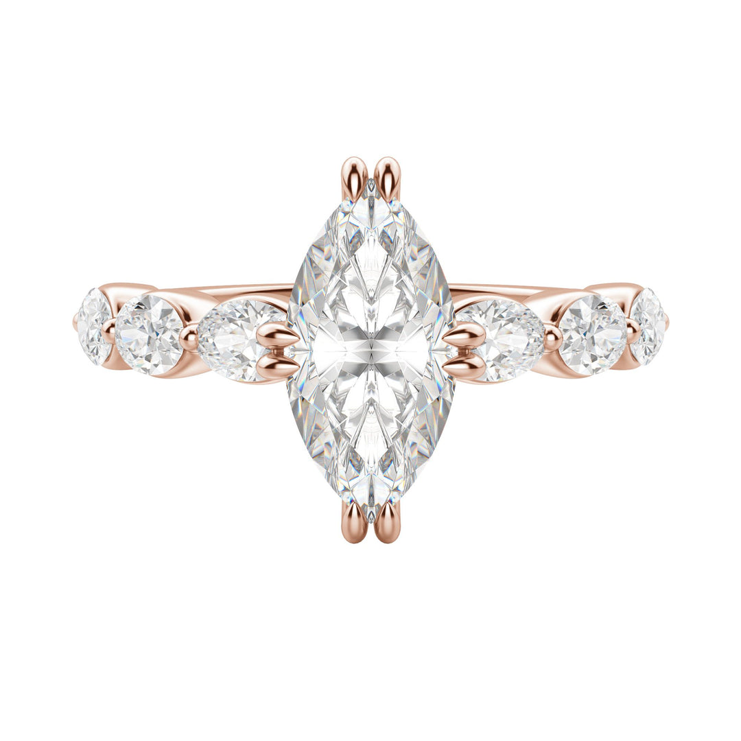 JUNO MARQUISE CUT MOISSANITE ENGAGEMENT RING