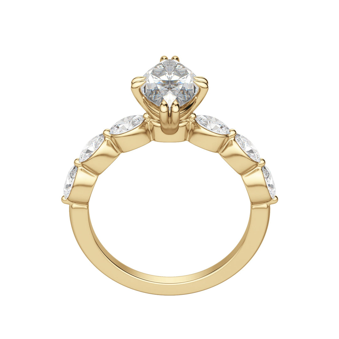 JUNO MARQUISE CUT MOISSANITE ENGAGEMENT RING