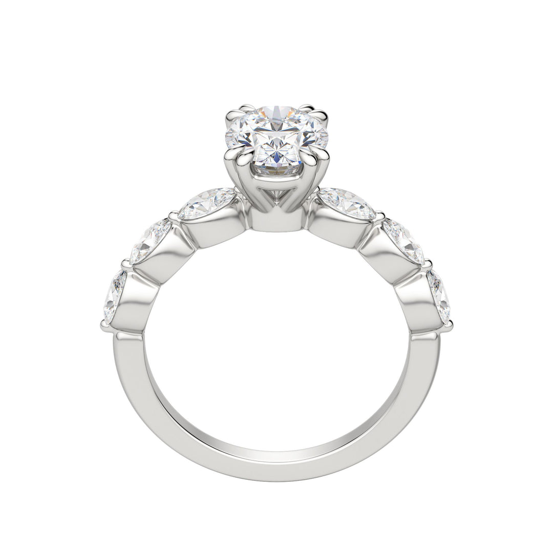 JUNO OVAL CUT MOISSANITE ENGAGEMENT RING