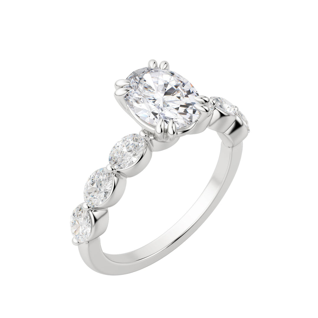 JUNO OVAL CUT MOISSANITE ENGAGEMENT RING