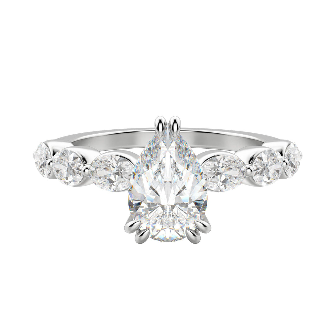 JUNO PEAR CUT MOISSANITE ENGAGEMENT RING