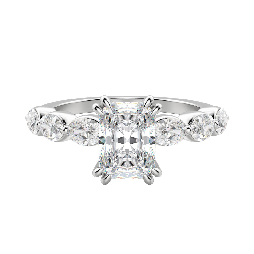 JUNO RADIANT CUT MOISSANITE ENGAGEMENT RING