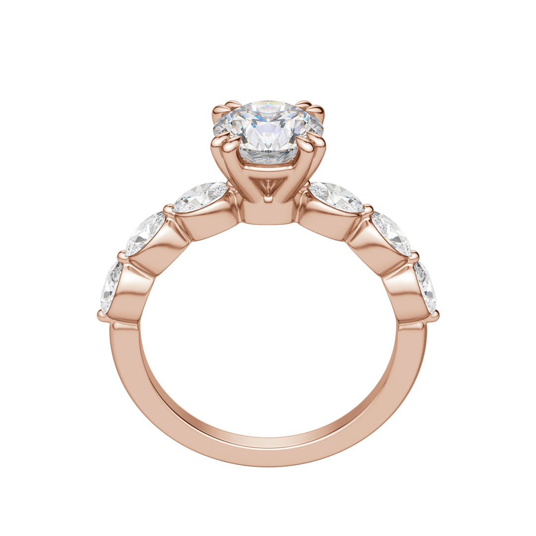 JUNO ROUND CUT MOISSANITE ENGAGEMENT RING