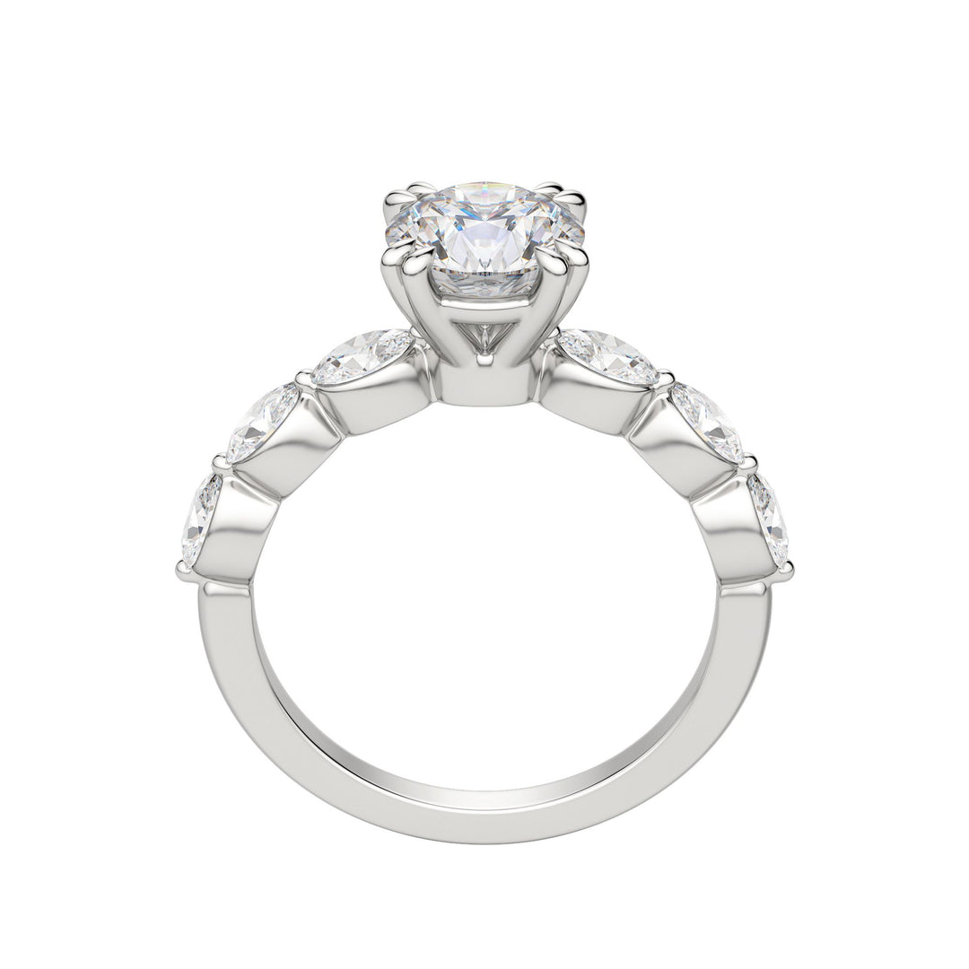 JUNO ROUND CUT MOISSANITE ENGAGEMENT RING