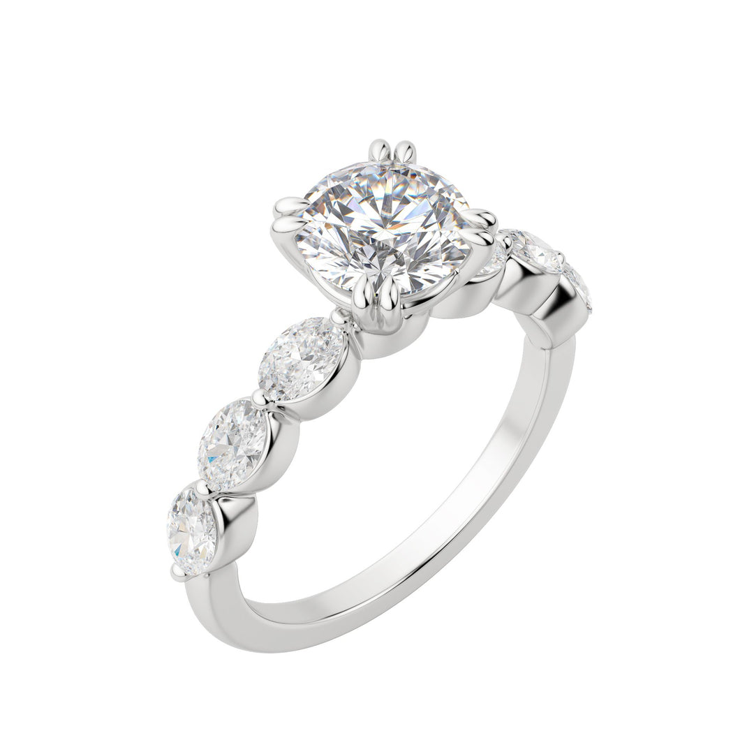 JUNO ROUND CUT MOISSANITE ENGAGEMENT RING