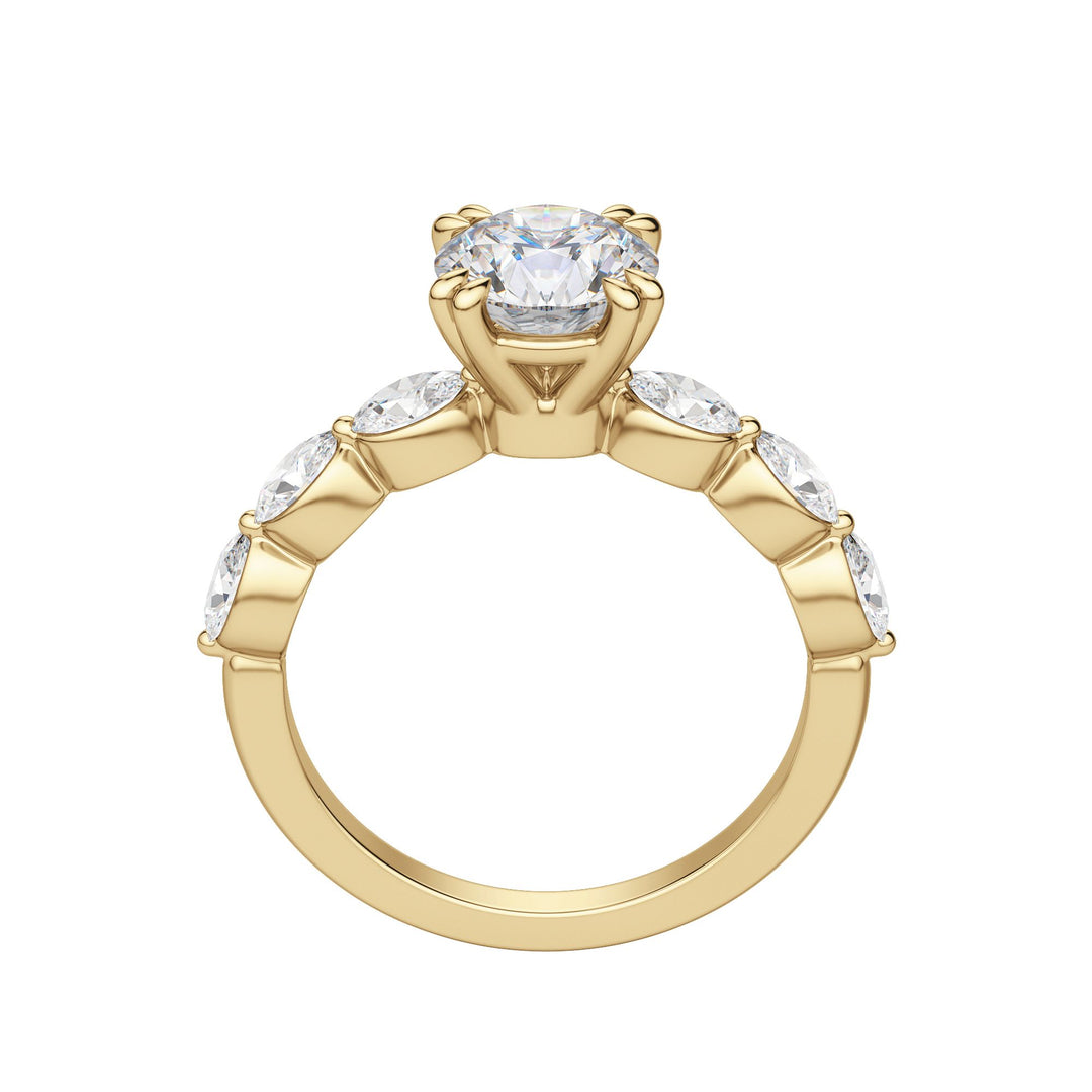 JUNO ROUND CUT MOISSANITE ENGAGEMENT RING