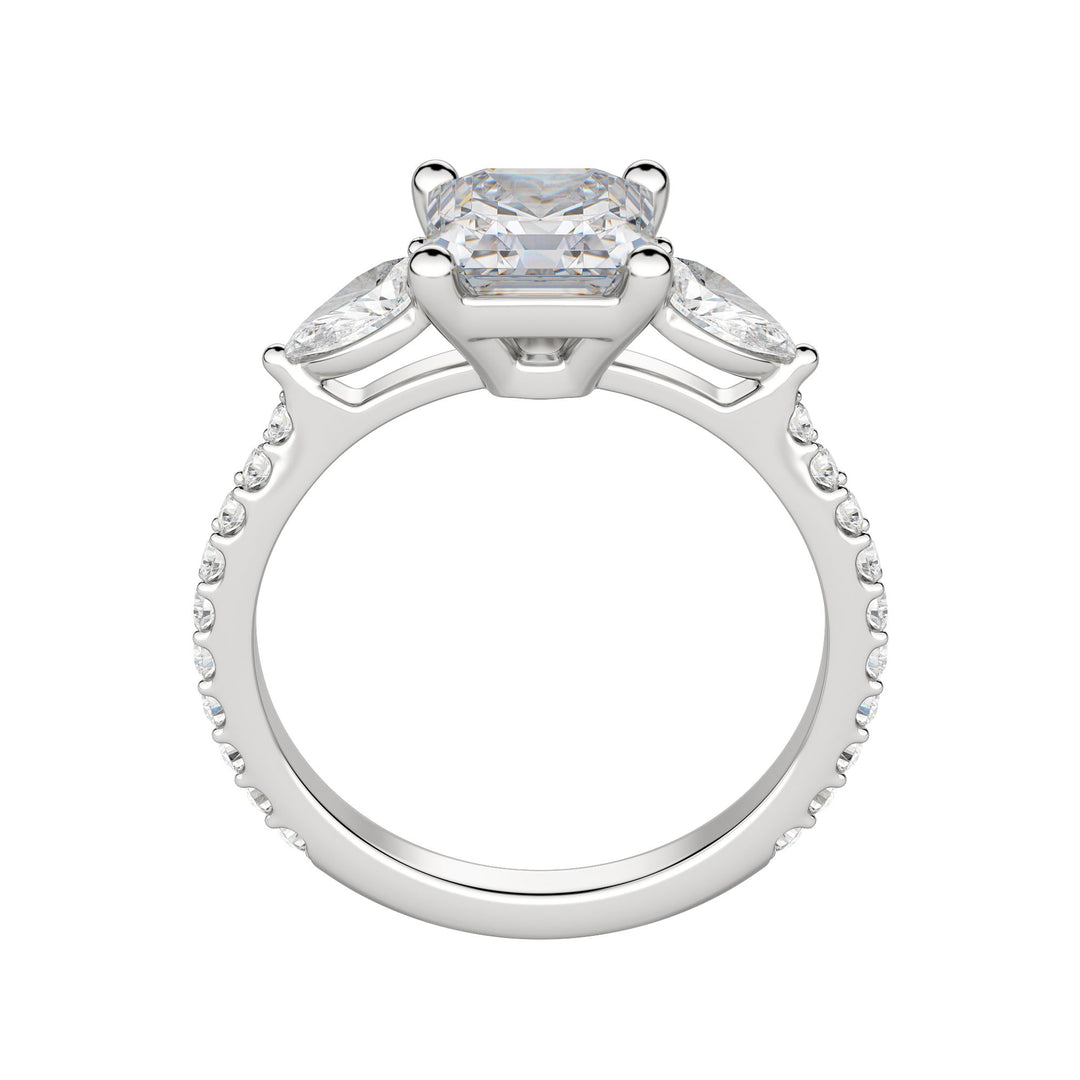 LILY ACCENTED ASSCHER CUT MOISSANITE ENGAGEMENT RING