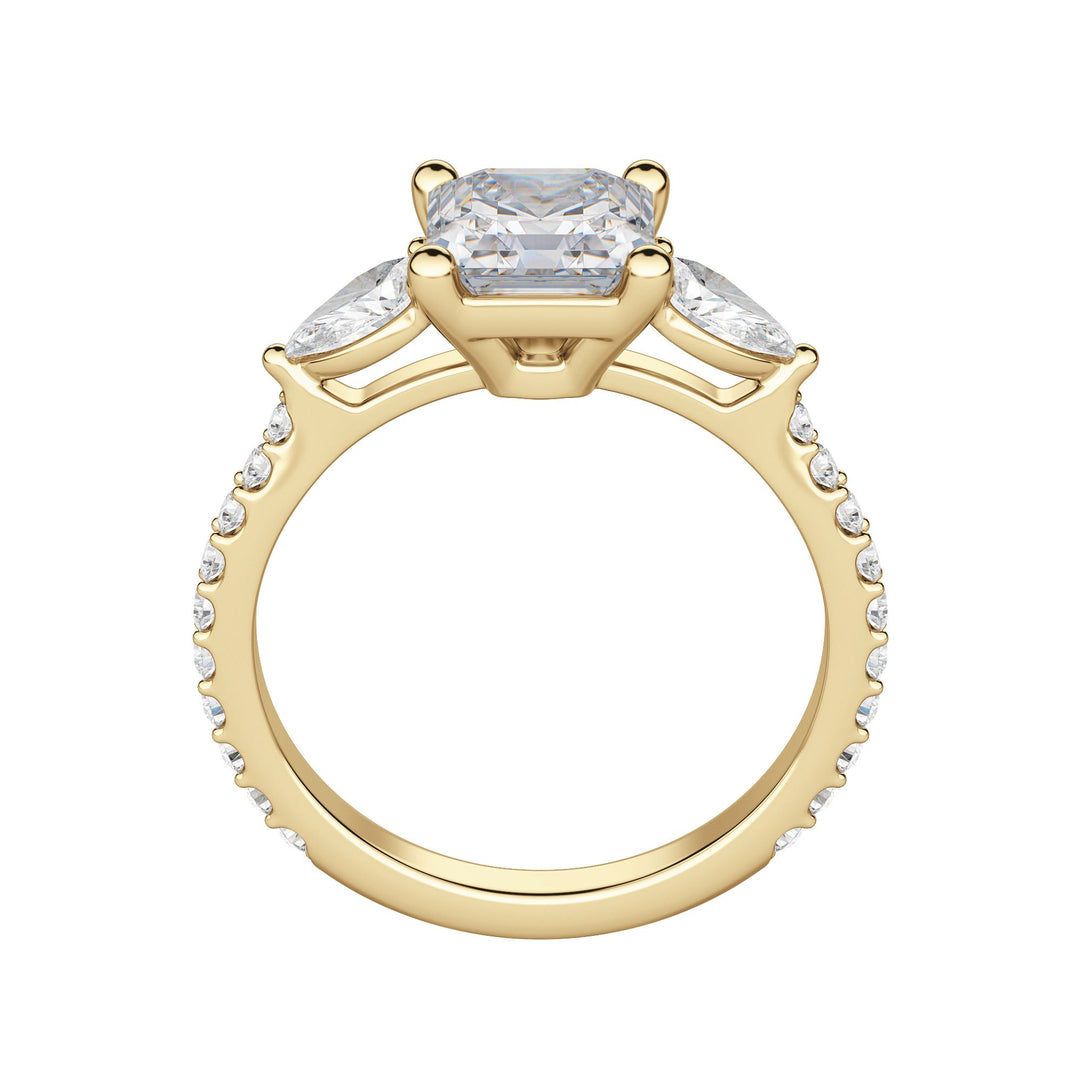 LILY ACCENTED ASSCHER CUT MOISSANITE ENGAGEMENT RING