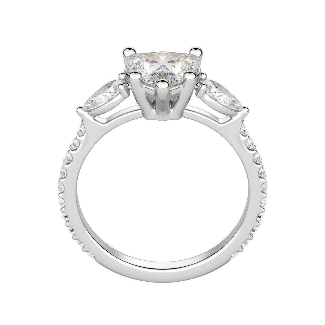 LILY ACCENTED HEART CUT MOISSANITE ENGAGEMENT RING