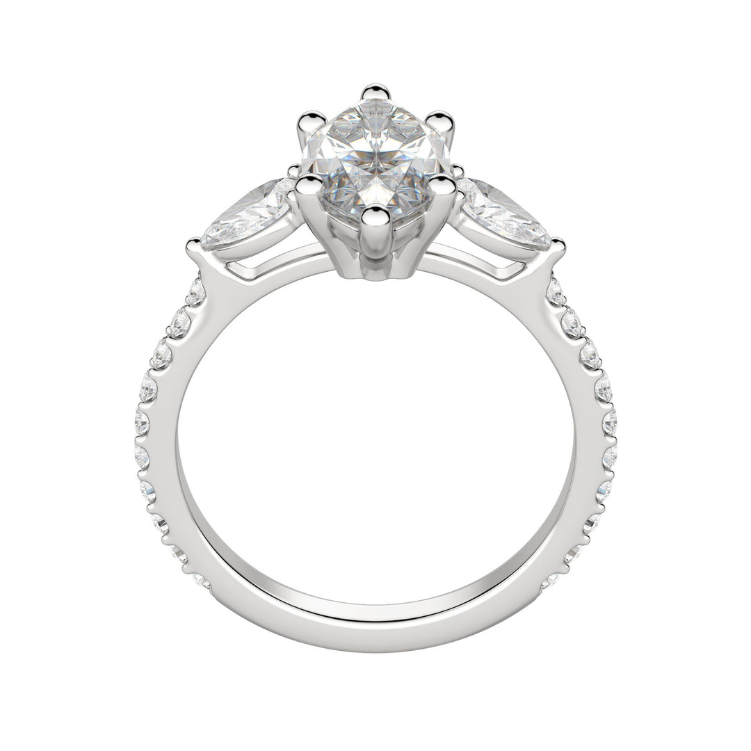 LILY ACCENTED MARQUISE CUT MOISSANITE ENGAGEMENT RING